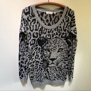 Cheetah Animal Print by Lola’s ~ Tunic Sweater with Angora